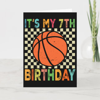 It's My 7th Birthday Sketll 7 Year Old Player Love Kort