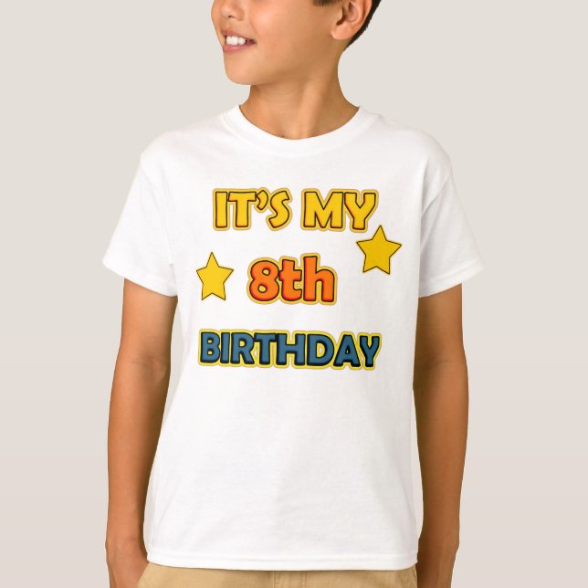 It's my 8th Birthday T-shirt (Framsida)