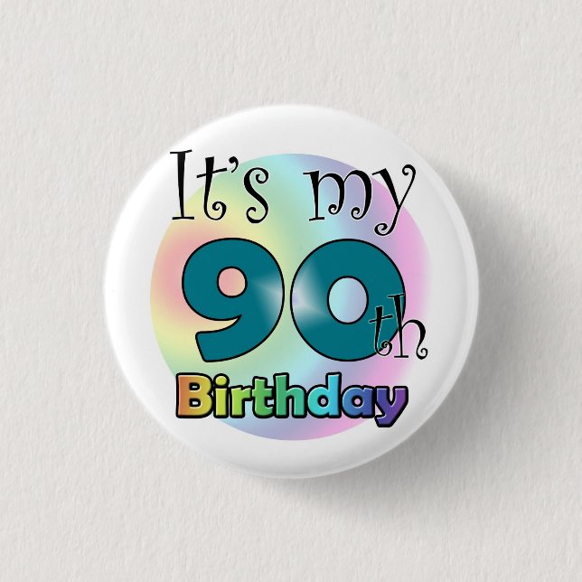 It's my 90th Birthday (Blue) Knapp (Framsida)