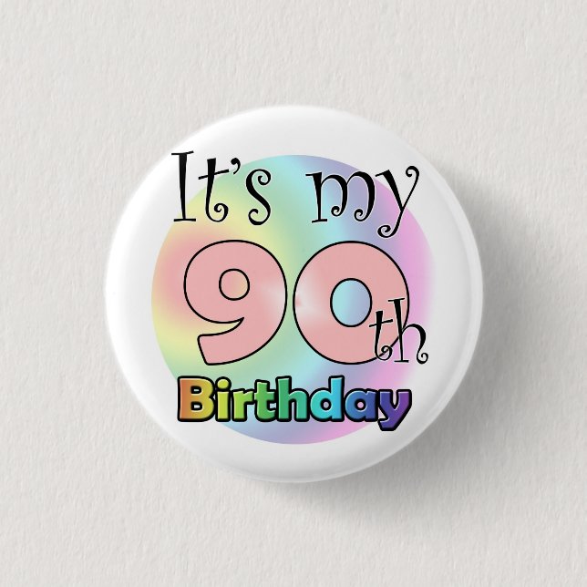 It's my 90th Birthday (Pink) Knapp (Framsida)
