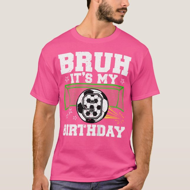 It'S My 9Th Birthday Boy Soccer 9 Years Old T Shirt (Framsida)