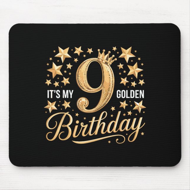 It's My 9th Golden Birthday 9 Year Old Bday Groovy Musmatta (Framsidan)