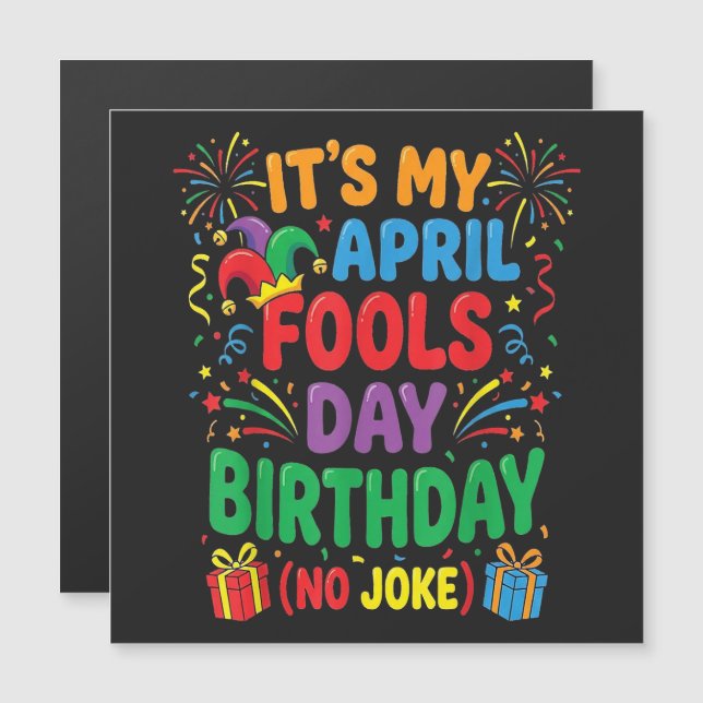 It's My April Fools Birthday and That's No Joke (Fram/baksida)