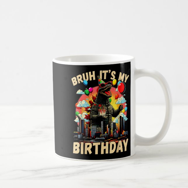 It's My Birthday Kaiju Birthday Party Japan Monste Kaffemugg (Höger)