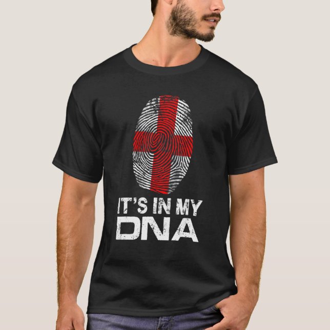 IT'S MY DNA IN flag national pride fingerprint Eng T Shirt (Framsida)