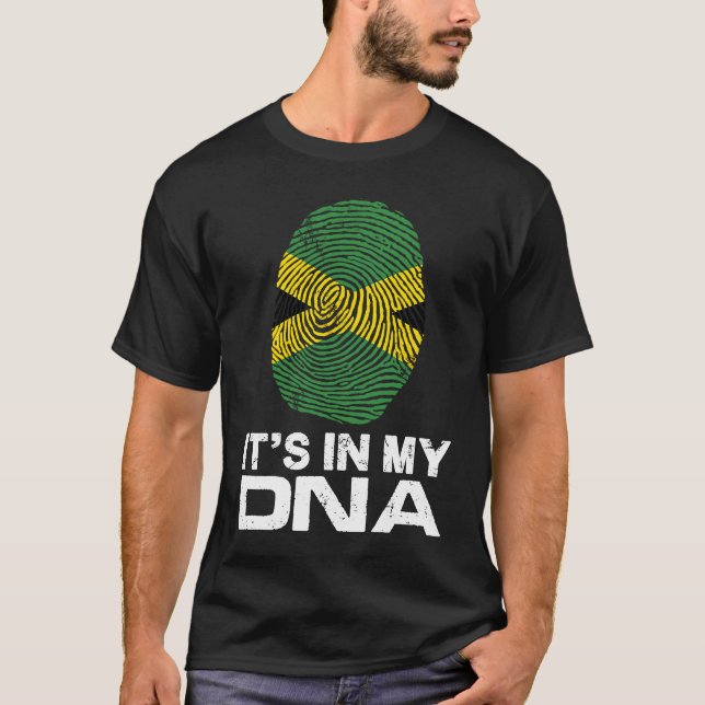 IT'S MY DNA IN flag national pride fingerprint Jam T Shirt (Framsida)