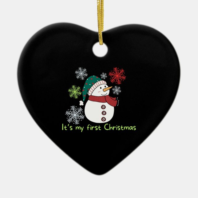 It's my first Christmas Julgransprydnad Keramik (Framsidan)