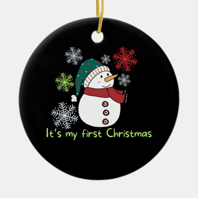 It's my first Christmas Julgransprydnad Keramik (Framsidan)