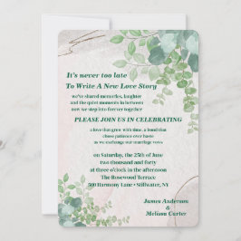 It's Never Too Late Second Wedding Invitation Inbjudningar