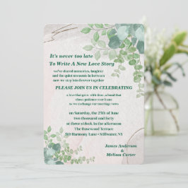 It's Never Too Late Second Wedding Invitation Inbjudningar
