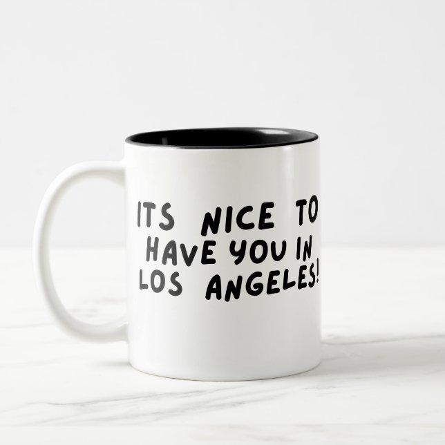 Its nice to have you in Los Angeles Två-Tonad Mugg (Vänster)
