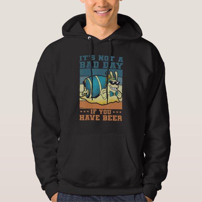 It's Not A Bad Day If You Have Beer Saying Drinker Hoodie (Framsida)