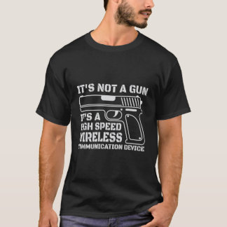 It's not a gun it's a high speed wireless t shirt