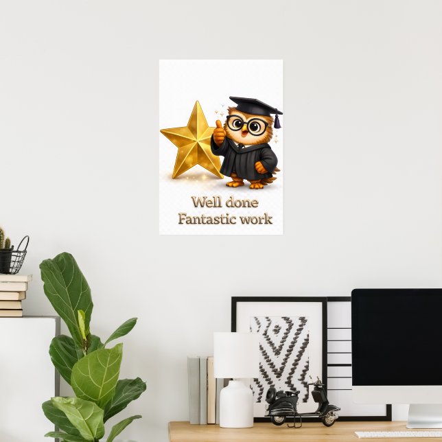 It's official well done gold star achievement post poster (Hemmakontoret)