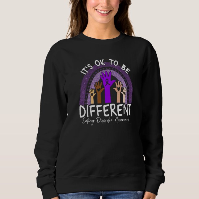 It's Ok To Be Different Eating Disorder Awareness  T Shirt (Framsida)