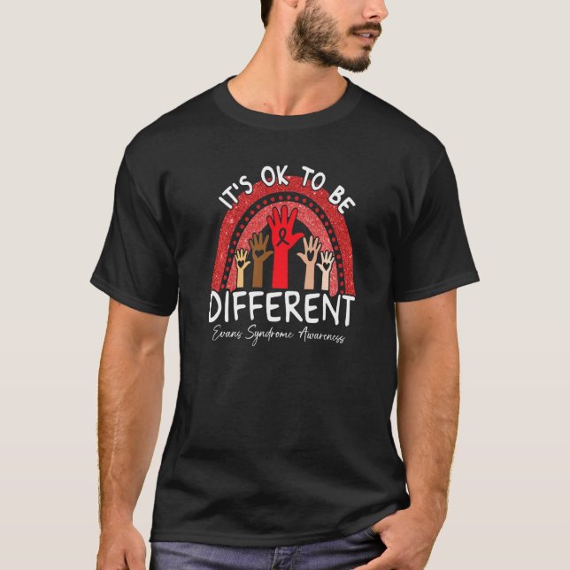 It's Ok To Be Different Evans Syndrome Awareness R T Shirt (Framsida)