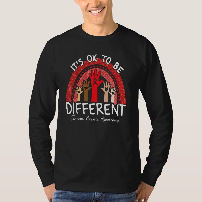 It's Ok To Be Different Fanconi Anemia Awareness R T Shirt (Framsida)