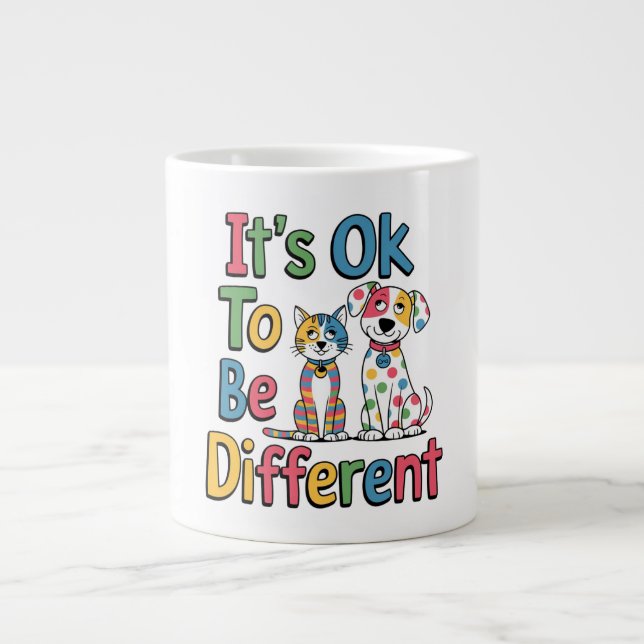 It's ok to be different jumbo mugg (Framsidan)