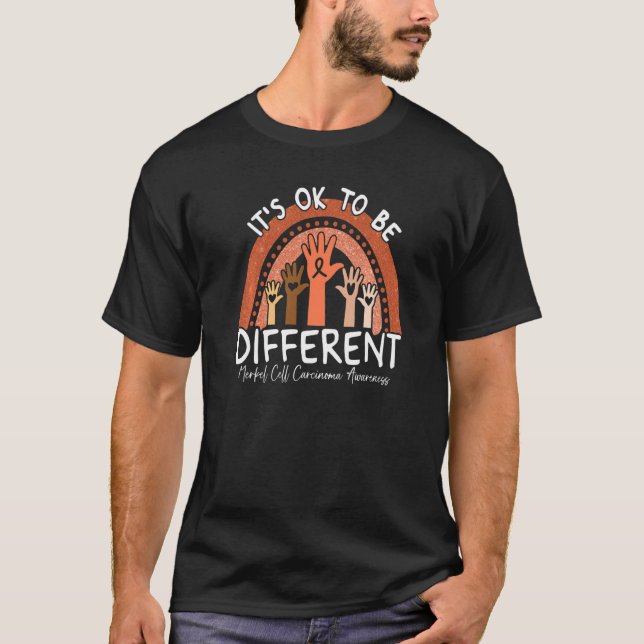 It's Ok To Be Different Merkel Cell Carcinoma Awar T Shirt (Framsida)