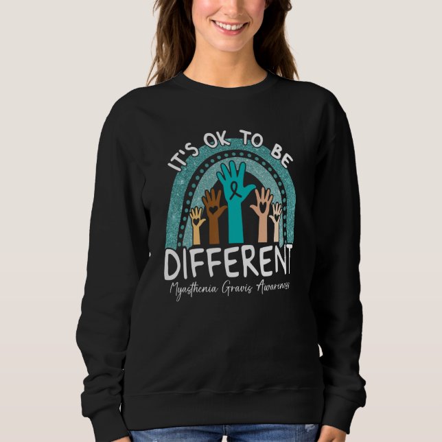 It's Ok To Be Different Myasthenia Gravis Awarenes T Shirt (Framsida)