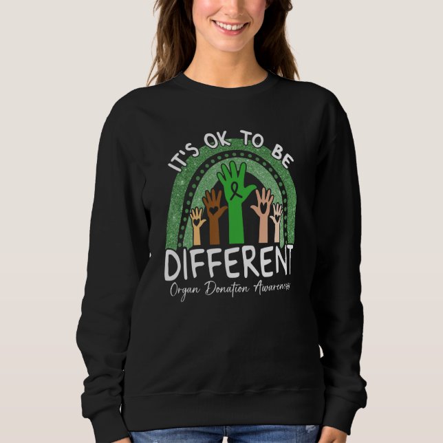 It's Ok To Be Different Organ Donation Awareness G T Shirt (Framsida)