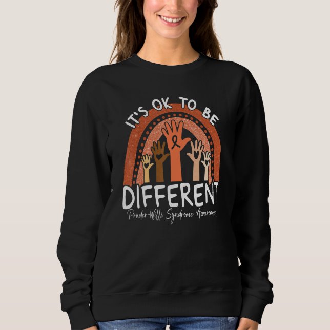 It's Ok To Be Different Prader Willi Syndrome Awar T Shirt (Framsida)