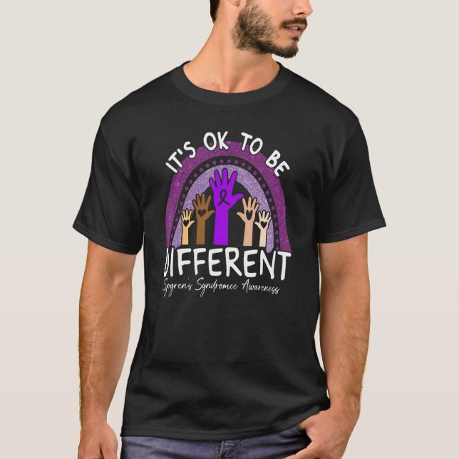 It's Ok To Be Different Sjogrenu2019s Syndrome Awa T Shirt (Framsida)