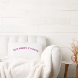 It's Okay To Rest - Minimal Aesthetic Pillow  Lumbarkudde