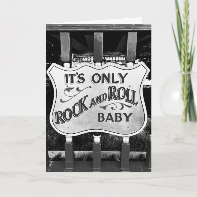 'It's Only Rock and Roll Baby' Tack Kort (Framsida)