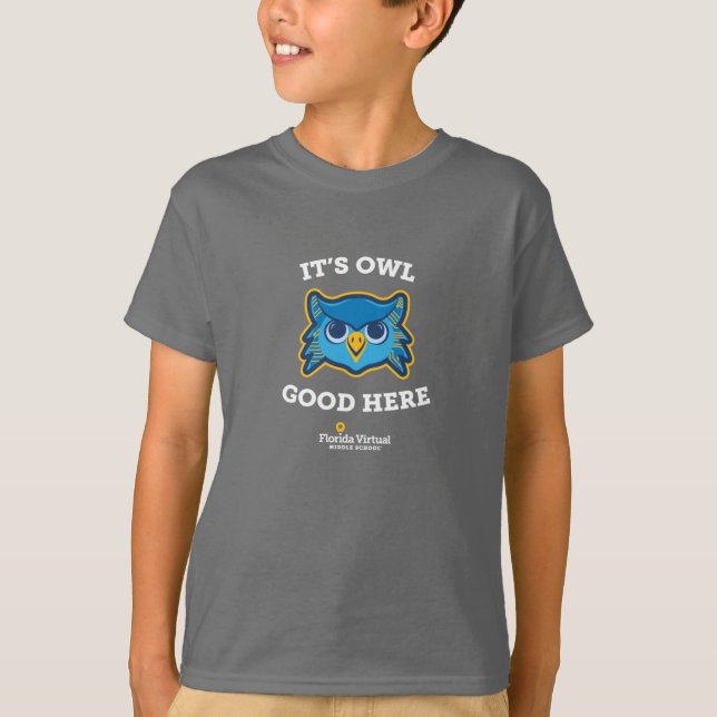 It's Owl Good Florida Virtual Middle School, Ungdo T Shirt (Framsida)