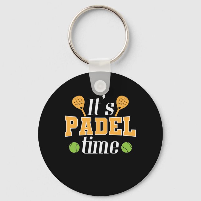 It's Padel Time Tennis Sport Nyckelring (Framsida)