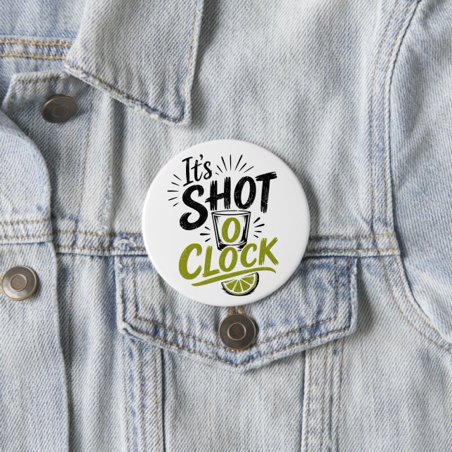 It's "Shot O'clock" typography fun shot glass. Knapp (In Situ)