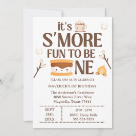 It's S'more Fun to Be One Kids 1st Birthday  Inbjudningar