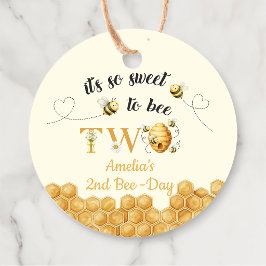 It's So Sweet To Bee 2nd Birthday Gåvor Etiketter