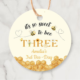 It's So Sweet To Bee 3rd Birthday Gåvor Etiketter