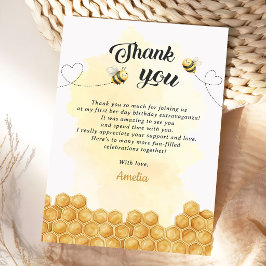 It's So Sweet To Bee Yellow Birthday Tack Kort