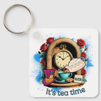 "It's Tea Time"– Alice in Wonderland Inspired Nyckelring
