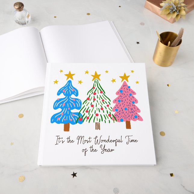 It's The Most Wonderful Time Christmas  Gästböcker (Framsidan öppen)