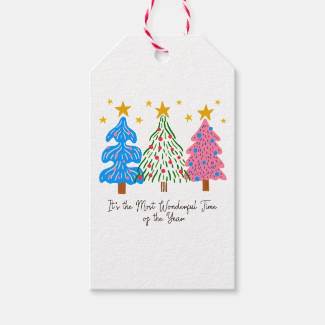 It's The Most Wonderful Time Christmas  Presentetikett (Framsidan)