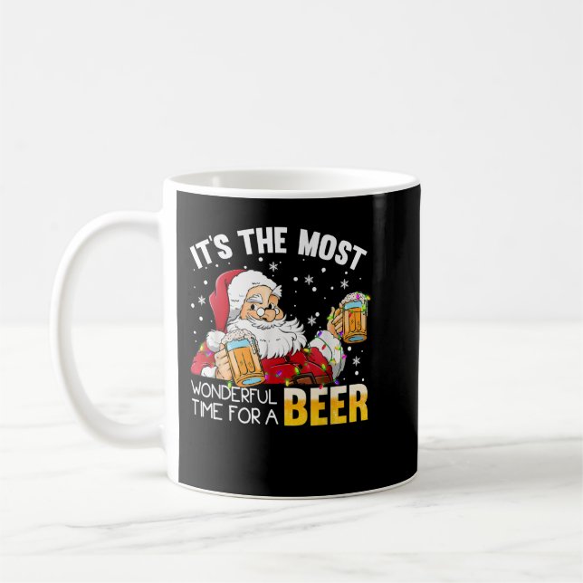 Its The Most Wonderful Time For A Beer Christmas S Kaffemugg (Vänster)