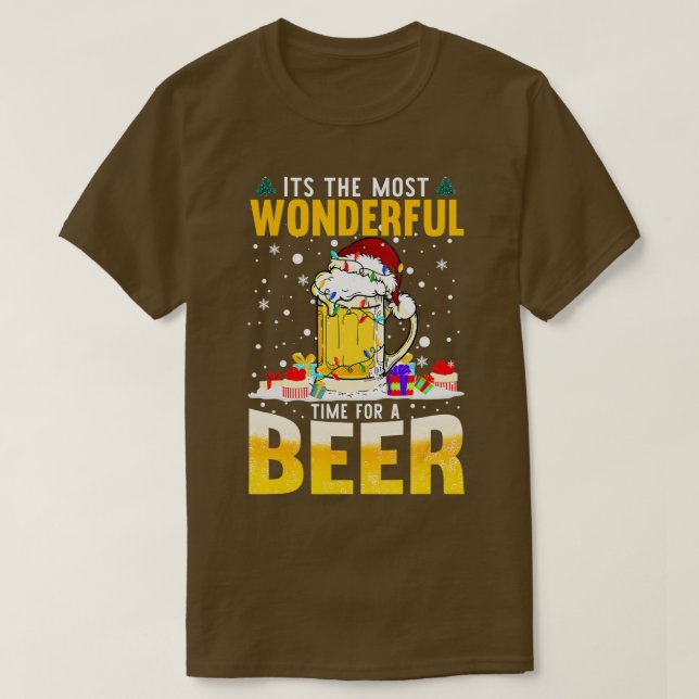Its The Most Wonderful Time For A Beer Christmas S T Shirt (Design framsida)