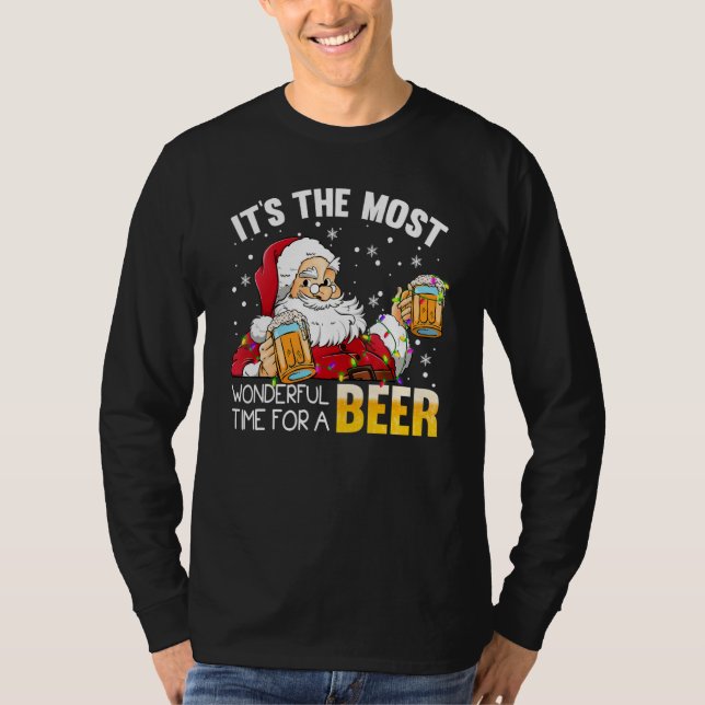 Its The Most Wonderful Time For A Beer Christmas S T Shirt (Framsida)