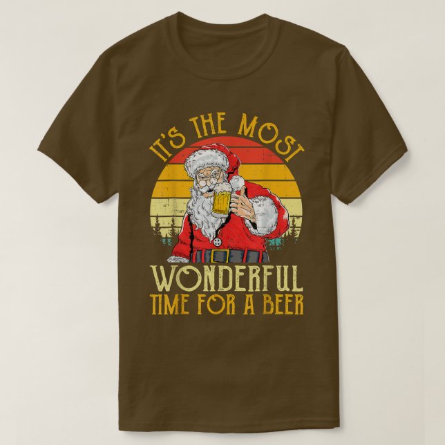 It's The Most Wonderful Time For A Beer Christmas  T Shirt (Design framsida)