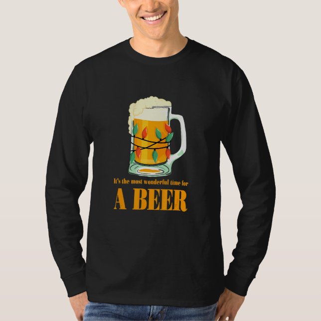 It's The Most Wonderful Time For A Beer Christmas  T Shirt (Framsida)