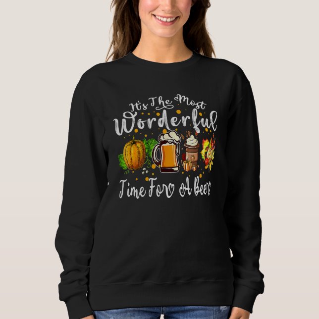 It's The Most Wonderful Time For A Beer Fall Thank T Shirt (Framsida)