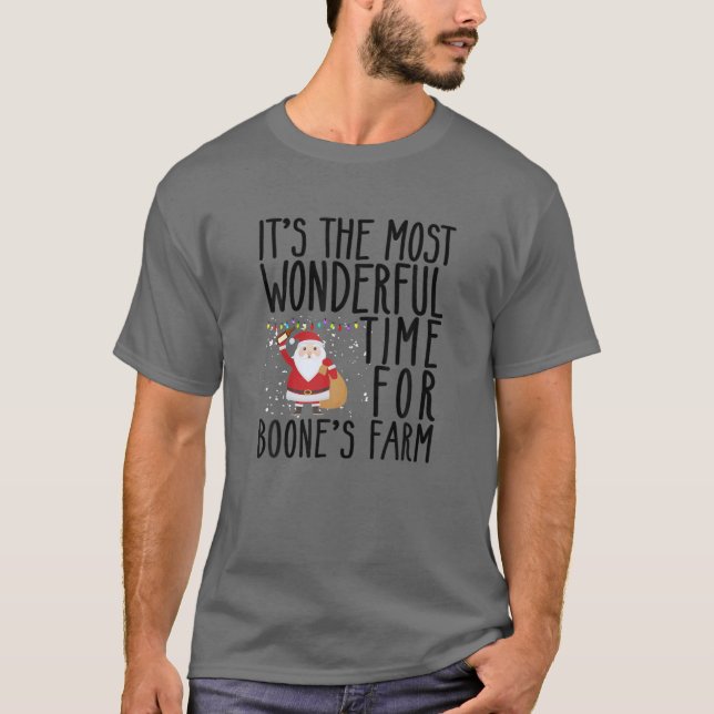 It's The Most Wonderful Time For Boone's Farm Chri T Shirt (Framsida)