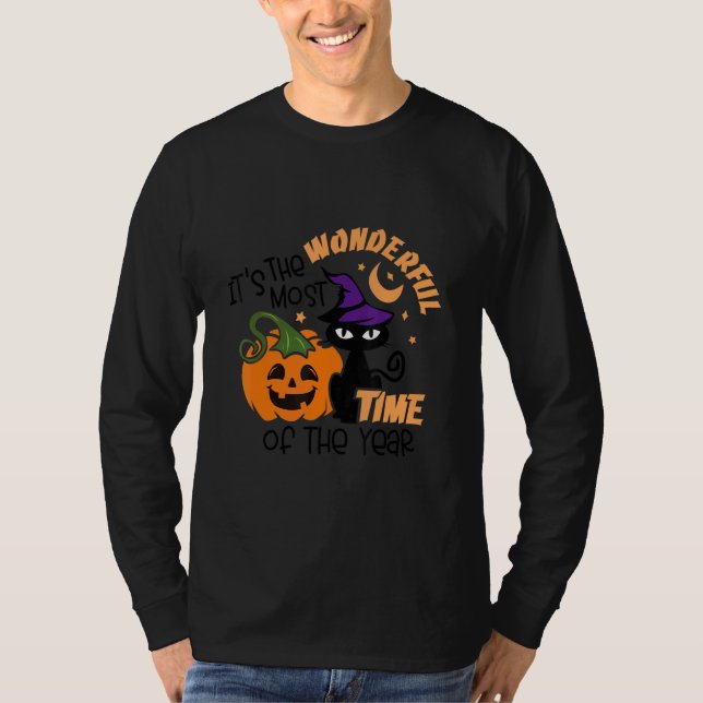It's the Most Wonderful Time of the Year black cat T Shirt (Framsida)