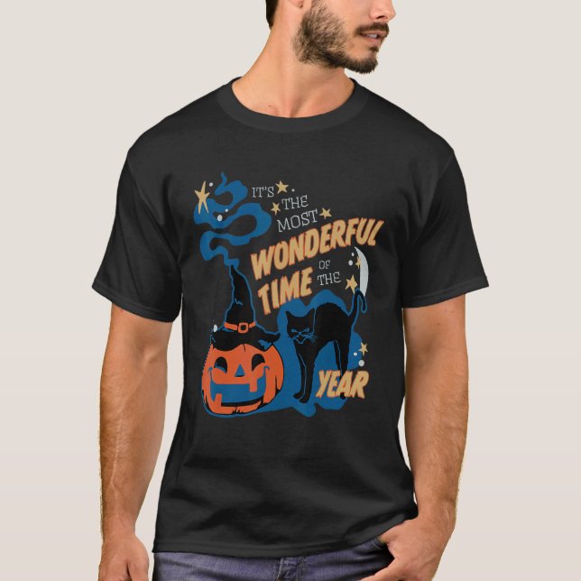It's the Most Wonderful Time of the Year black cat T Shirt (Framsida)