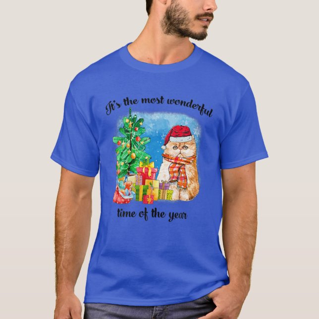 It's The Most Wonderful Time Of The Year Cat Chris T Shirt (Framsida)