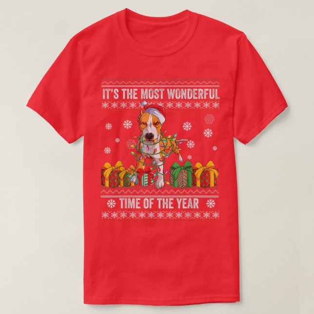 Its The Most Wonderful Time Of The Year Pitbull Sa T Shirt (Design framsida)